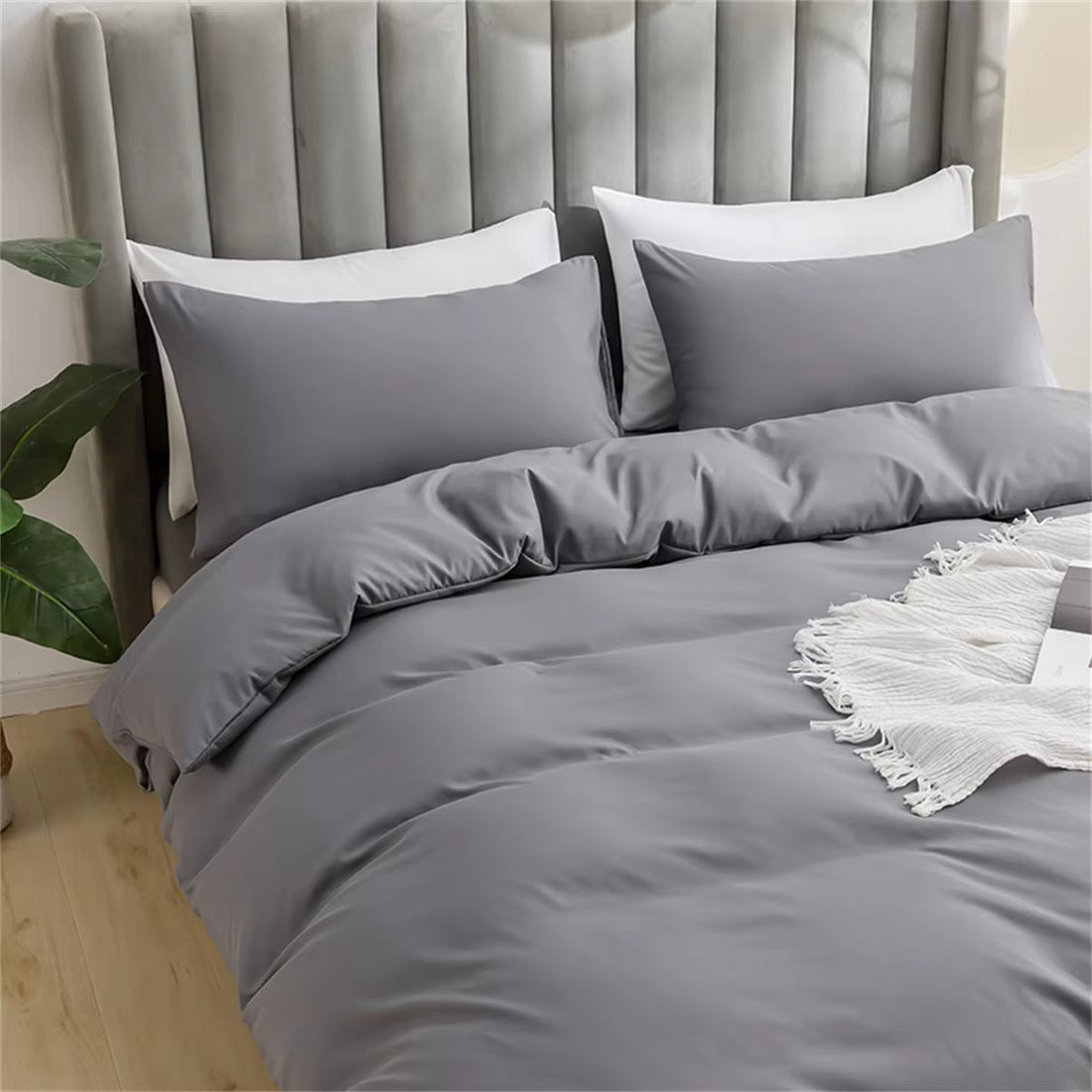 Modern Grey Duvet Cover Set