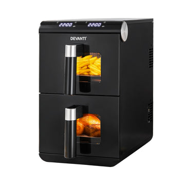 Devanti Dual Zone Air Fryer Oven 11L Black