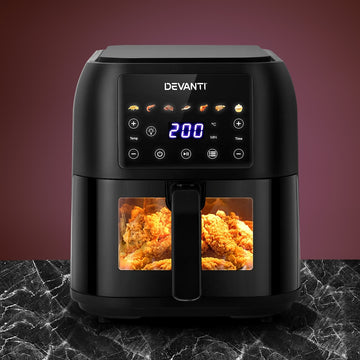 Devanti 8L Air Fryer with LCD Touch Controls 1700W