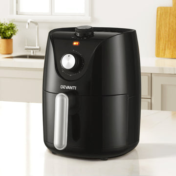Devanti 2.5L Air Fryer 80% Less Oil Black