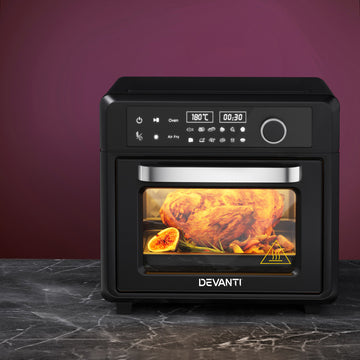 Devanti 20L Air Fryer Oven with 360 Degree Air Circulation and 12 Presets