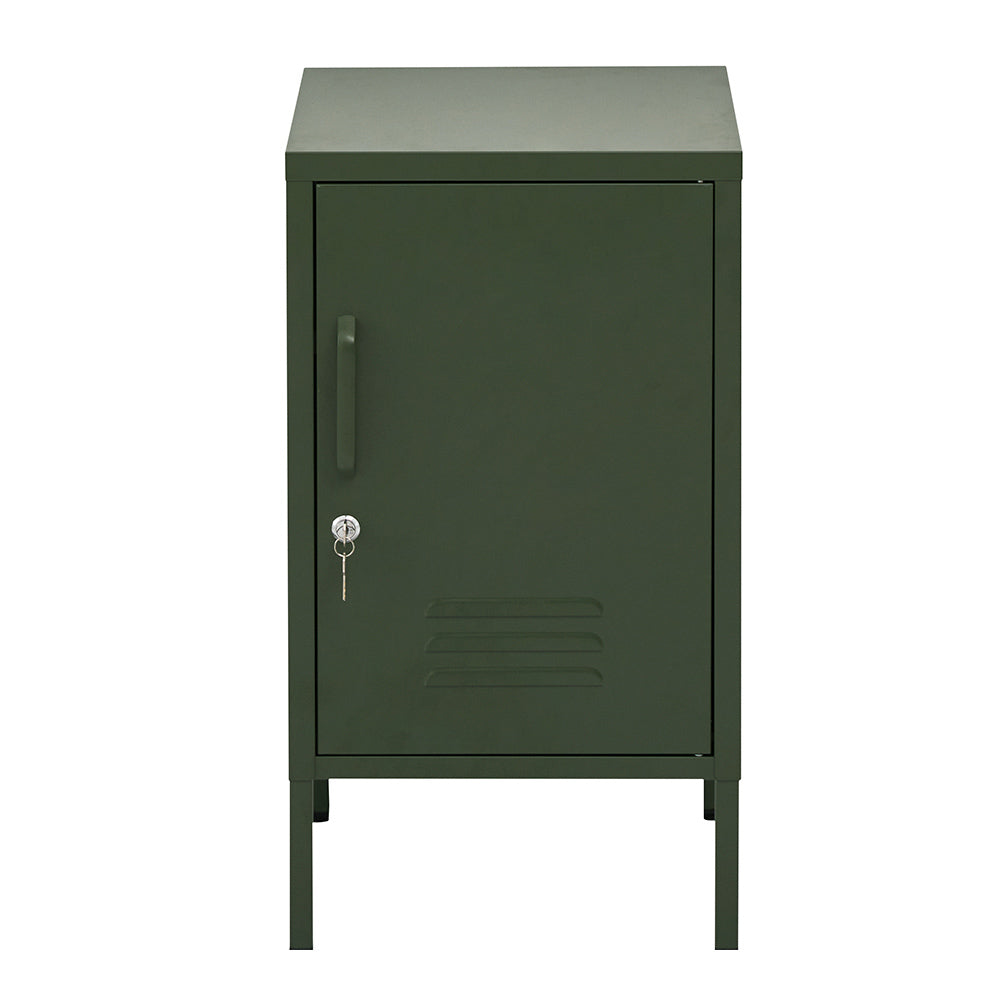 Artiss Lockable Metal Storage Cabinet Green 69cm