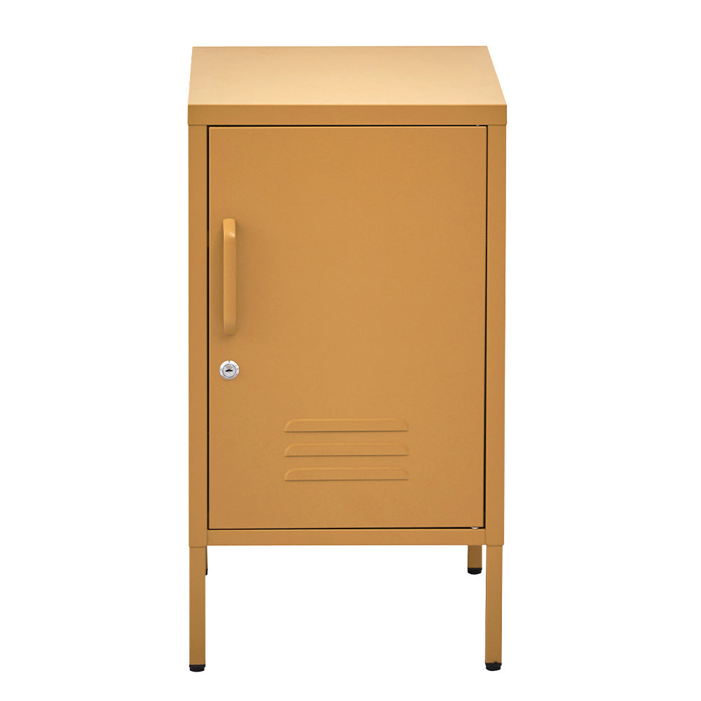 Artiss Lockable Metal Storage Cabinet Yellow 69cm