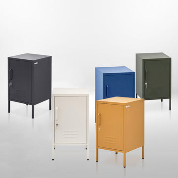 Artiss Lockable Metal Storage Cabinet Yellow 69cm