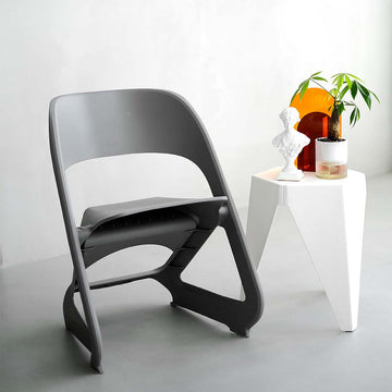ArtissIn Stackable Dining Chairs Set of 4 PP Plastic Grey