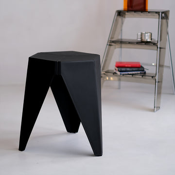 Artiss Puzzle Stools Set of 2 Interlocking Stackable Black