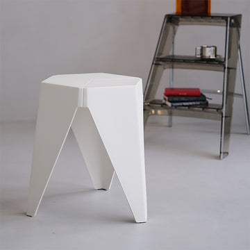 Artiss Stackable Puzzle Stool Polypropylene Multi-Use White