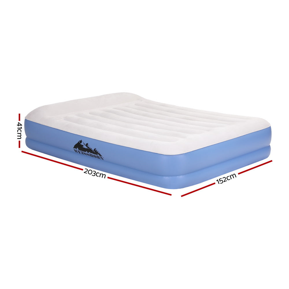 Weisshorn Inflatable Air Mattress Queen 41cm Flocked Surface