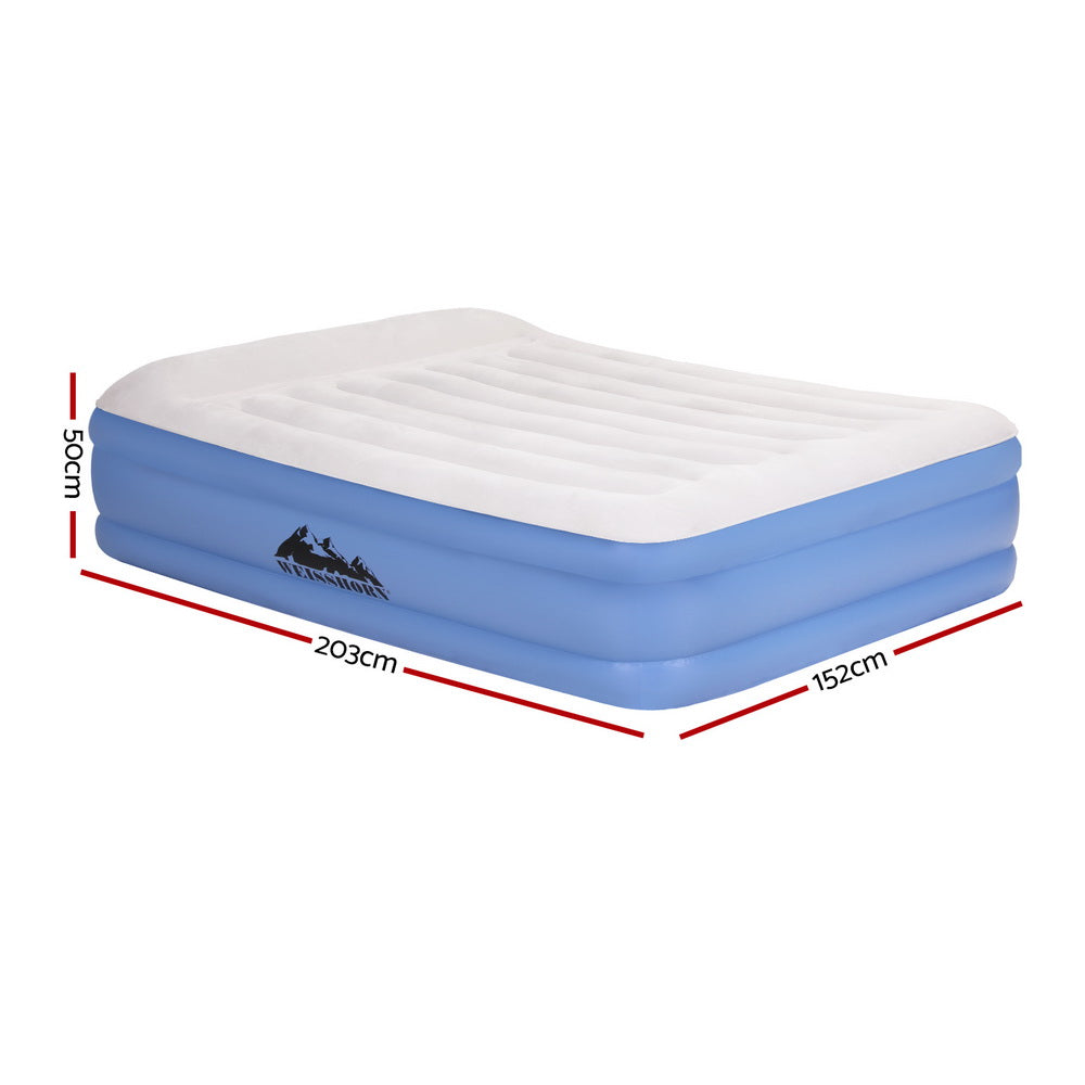 Weisshorn Inflatable Air Mattress Queen 50cm Built-in Pump