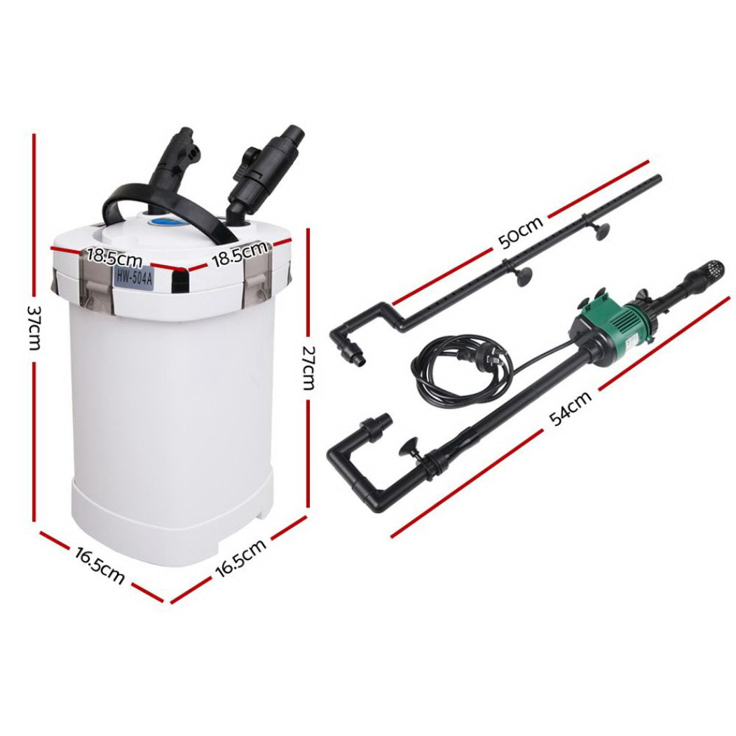 Giantz External Canister Aquarium Filter 1250L/H