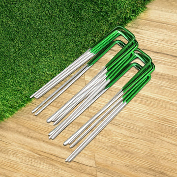 Prime Turf 200pk Synthetic Grass Pins Galvanised Steel U-Shape 150mm