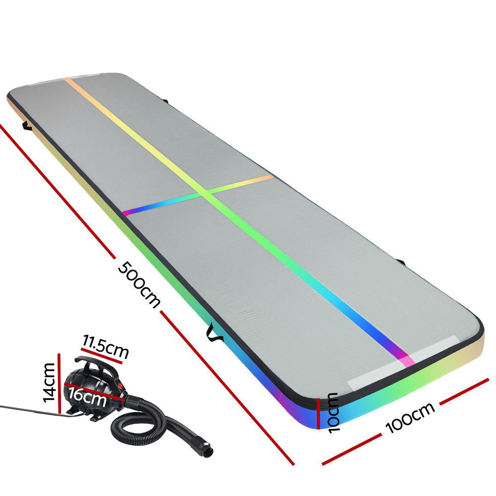 Everfit Air Track Mat 5m Gymnastics Tumbling Training with Pump