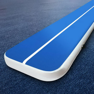 Everfit Air Track Mat 6m x 100cm Inflatable Gymnastics Training Blue 20cm