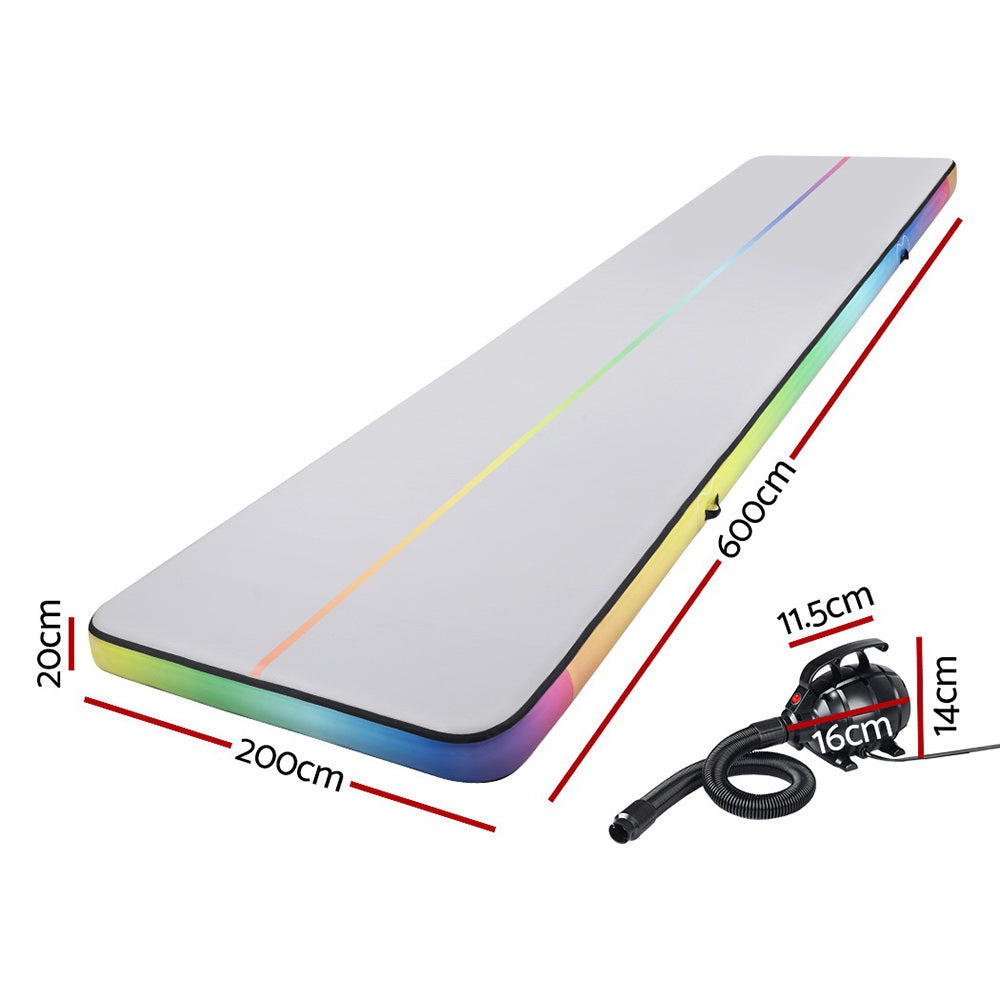 Everfit 6M Air Track Mat with Pump Gymnastics Mat