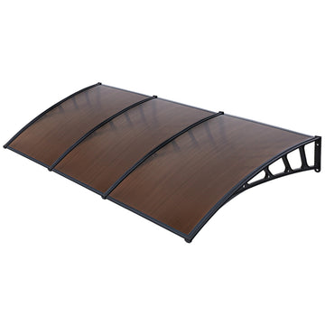 Instahut Door Window Awning UV Rain Protection 3m Brown