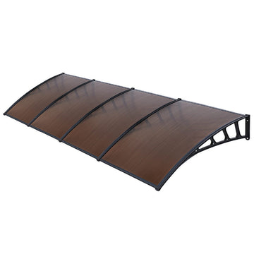 Instahut Outdoor Window Door Awning Canopy 1.5x4m Brown