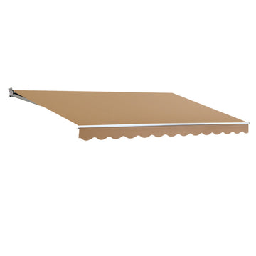 Instahut Folding Arm Awning Retractable Sunshade 2.5x2m Beige