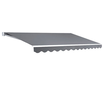 Instahut Folding Arm Awning Manual Sunshade 3x2.5m Pearl Grey