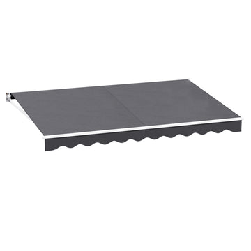 Instahut Retractable Folding Arm Awning 4m x 2.5m Grey