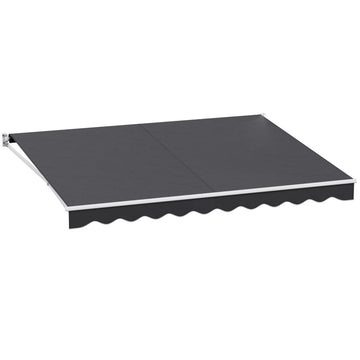 Instahut Retractable Folding Arm Awning 4x3m Grey