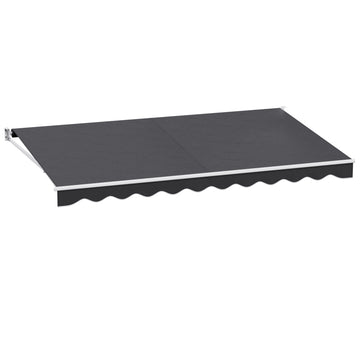 Instahut Retractable Folding Arm Awning 4.5m x 2.5m Grey