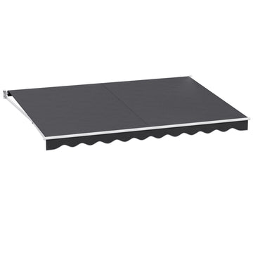 Instahut Retractable Folding Arm Awning 4.5m x 3m Grey