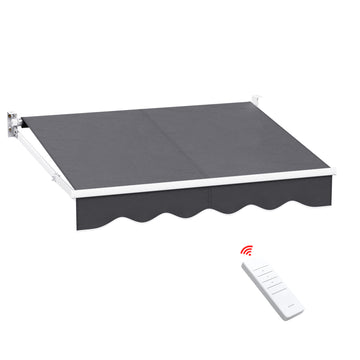 Instahut Motorised Folding Arm Awning 2x1.5m Grey with Remote