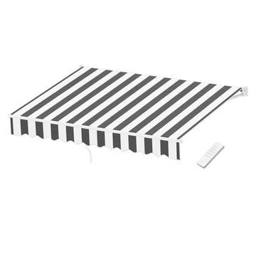 Instahut Retractable Arm Awning Motorised Outdoor Sunshade 2.5M x 2M Grey