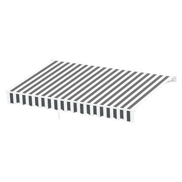 Instahut Motorised Folding Arm Awning Sunshade 3x2.5M Grey White