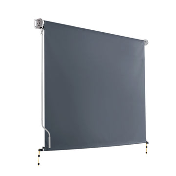 Instahut Retractable Outdoor Screen 2.1x2.5m Grey