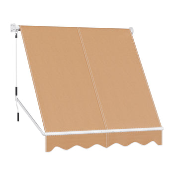 Instahut Fixed Pivot Arm Awning Retractable Canopy 2.1x2.1m Beige