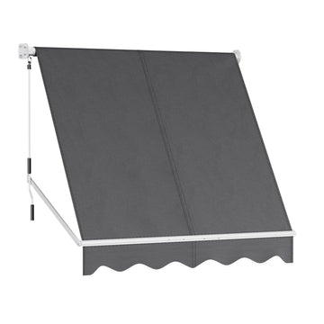 Instahut Fixed Pivot Arm Awning Retractable Canopy 2.1x2.1m Grey