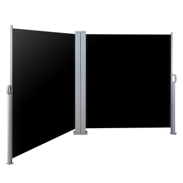 Instahut Side Awning Privacy Screen Outdoor 2m x 6m Black