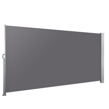 Instahut Retractable Side Awning Sun Shade Privacy Wind Block 1.4x3m Grey