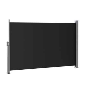 Instahut Retractable Side Awning Privacy Screen 1.8x3m Black