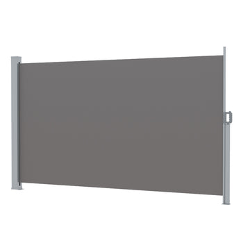 Instahut Retractable Side Awning Privacy Screen Wind Sun Block 1.8x3m Grey