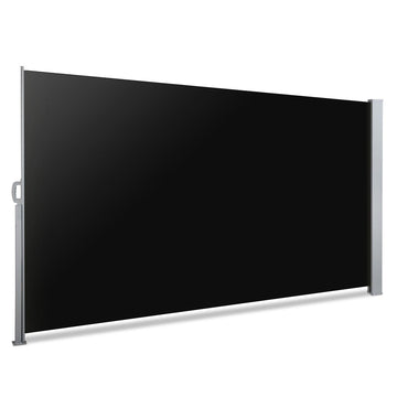 Instahut Retractable Side Awning Privacy Screen 2x3m Black