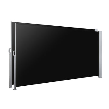Instahut Retractable Side Awning Privacy Screen Wind Sun Block 2x3m Black