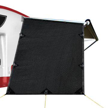 Caravan End Screen Privacy Awning 2.2x1.95m Black