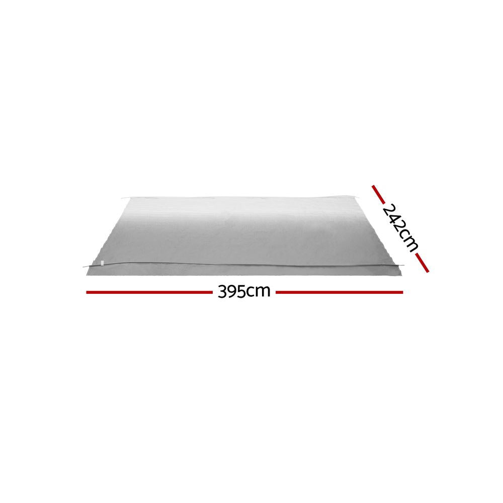 Weisshorn Caravan Awning Replacement Fabric UV Water-Repellent 14ft Grey