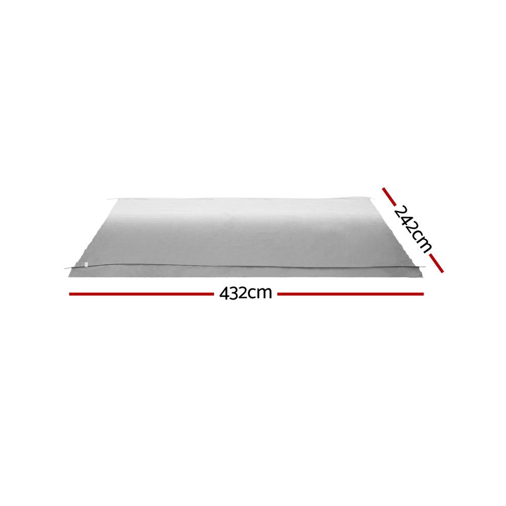 Weisshorn Caravan Awning Replacement Fabric UV Water-Repellent 15ft Grey