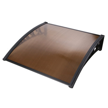 Instahut Window Door Awning UV Rain Resistant 1x1m Brown