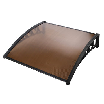 Instahut Window Door Awning Canopy Brown 1m x 1.2m