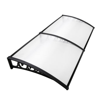 Instahut Window Door Awning UV Rain Resistant 1x2m Transparent