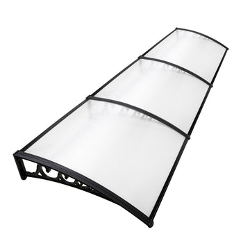 Instahut Window Door Awning UV Rain Resistant 1x3m Transparent