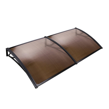 Instahut Window and Door Awning Canopy 1X2M Brown Black