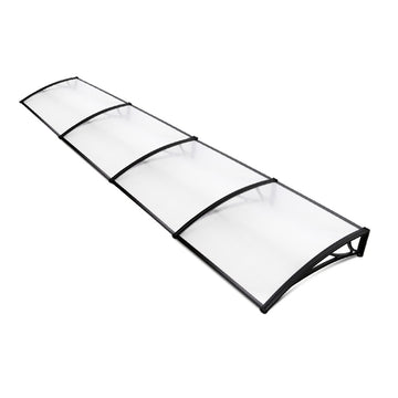 Instahut Window Awning Door Canopy UV Rain Resistant 1x4m Transparent