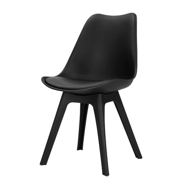 Artiss Dining Chairs Replica Eiffel Style PU Leather Black Set of 4