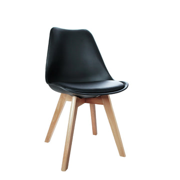 Artiss Dining Chairs Replica Eiffel Style PU Leather Black