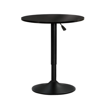 Artiss Gas Lift Bar Table Black Round 60cm Height Adjustable